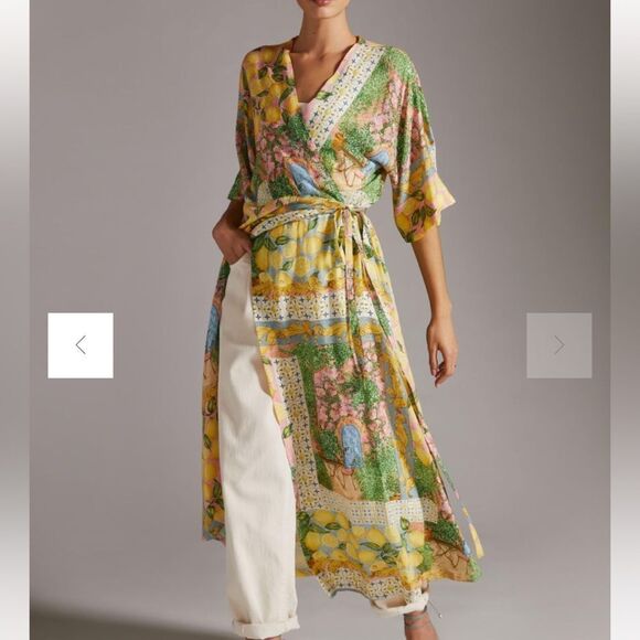 Anthropologie x Aldo Martins Lemon Kimono size All - Picture 5 of 6